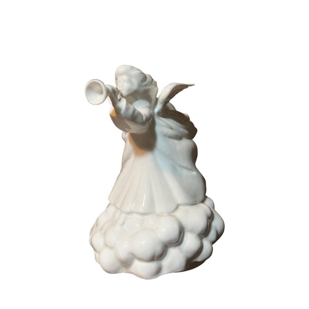 Vintage Schmid Angel Rotating Music Box Plays Ave Maria Wind Up Works 1980's